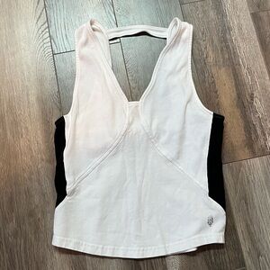 Free People Movement Asymmetrical Cut Out Tank Top
